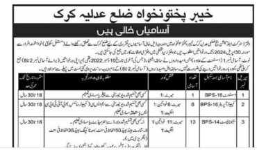 District Judiciary Jobs in Khyber Pakhtunkhwa